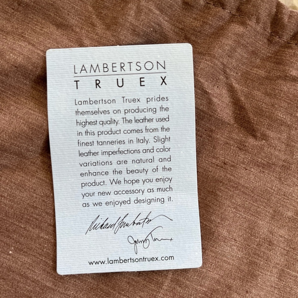 Lambertson Truex Cream Leather Clutch - Picture 5 of 9